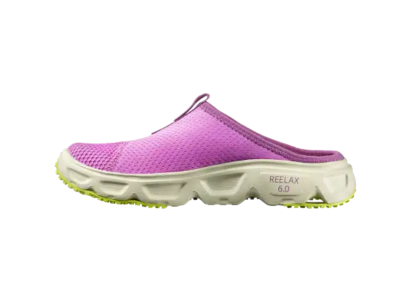 Salomon Reelax Slide 6.0 women's slippers Iris Orchid/Asparsgud Green/Acid Lime