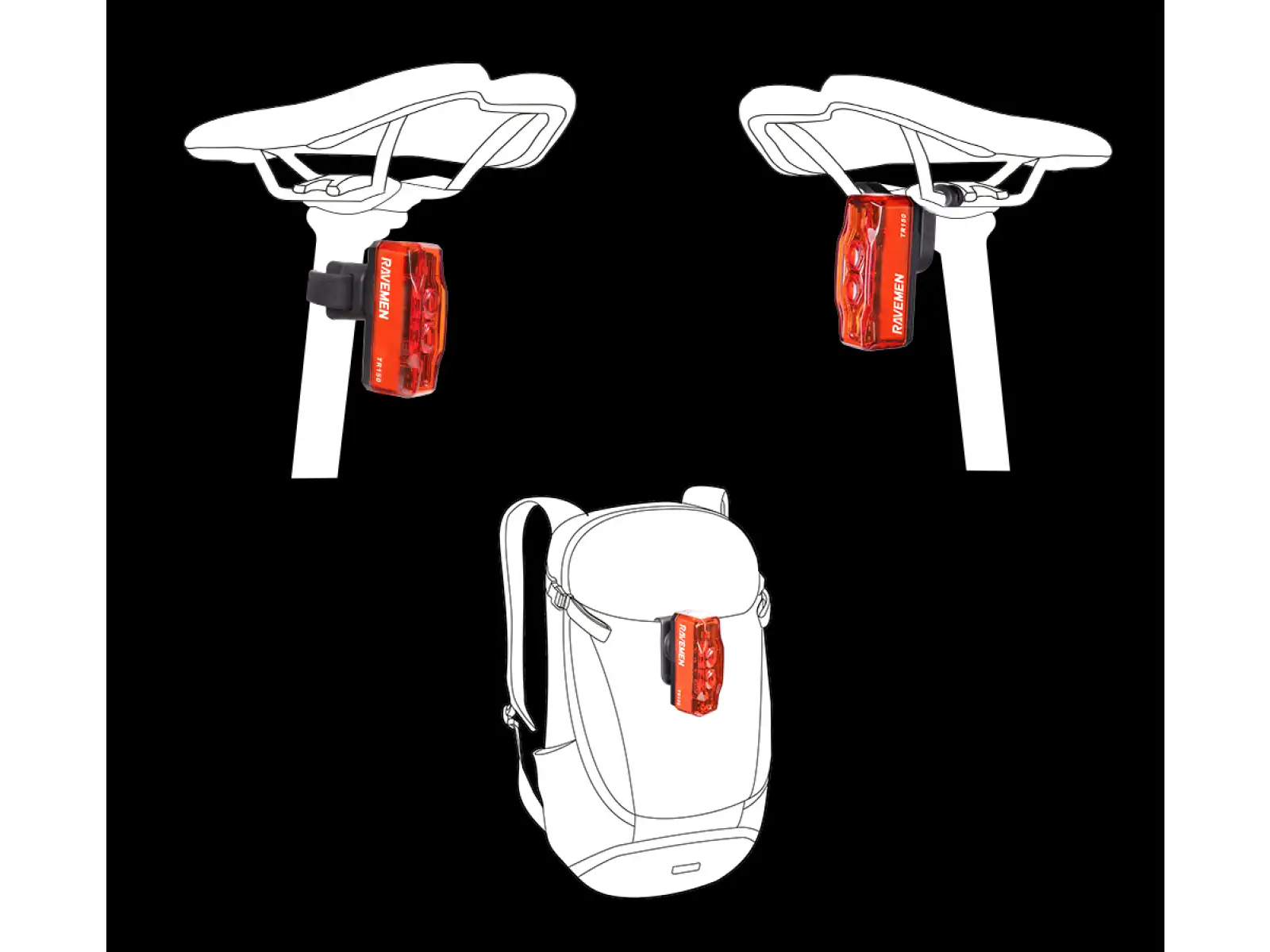 Ravemen TR250 rear light