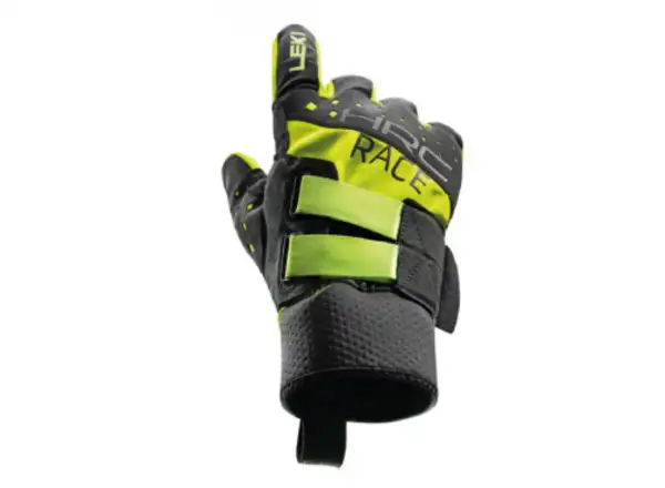 Leki HRC Race Shark cross-country gloves Black/Neon yellow