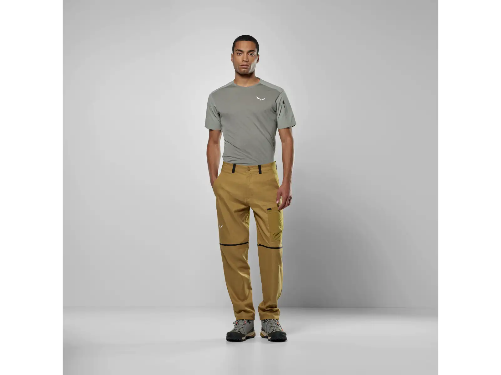 Salewa Puez Hemp/DST 2/1 men's trousers Golden Brown