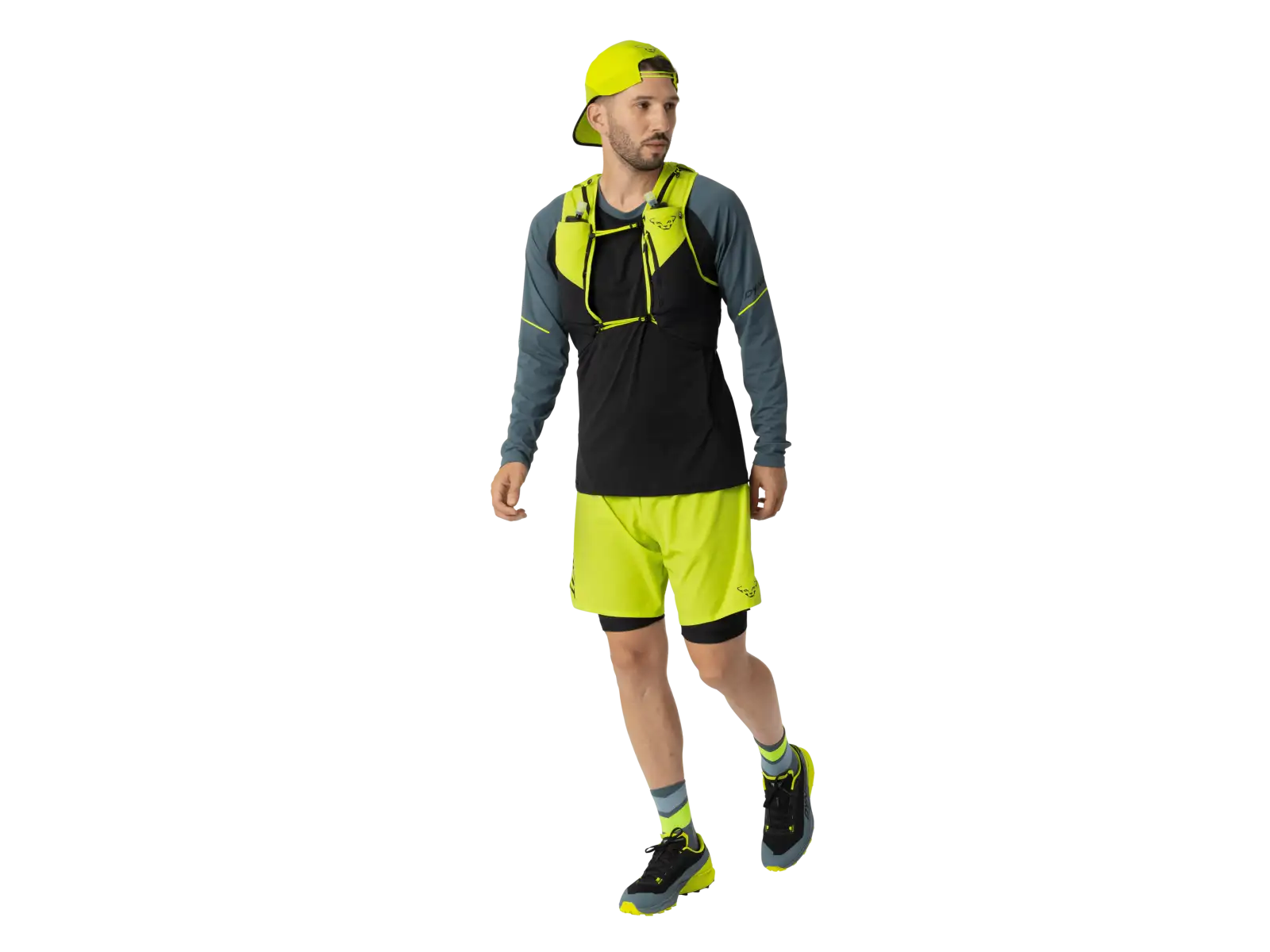 Dynafit Alpine Pro 2-in-1 men's running shorts Ultra Yellow