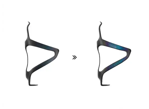 Ciclovation Craft Carbon bottle cage Cosmic Haze Emerald