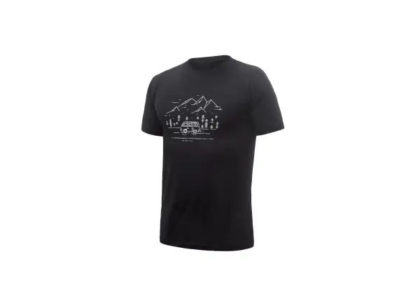 Sensor Merino Active PT Van Life men's shirt short sleeve Black