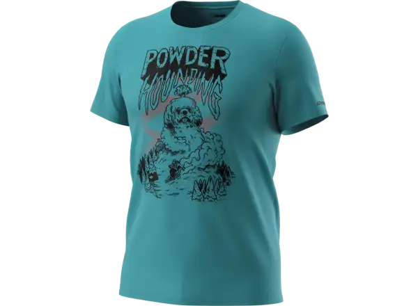 Dynafit 24/7 Artist Series Cotton men's t-shirt Storm blue/Powder Hounding