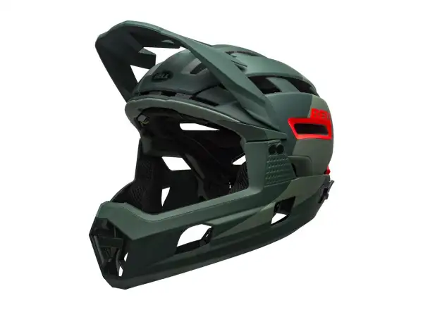 Bell Super Air R Spherical helmet Mat/Glos Green/Infrared