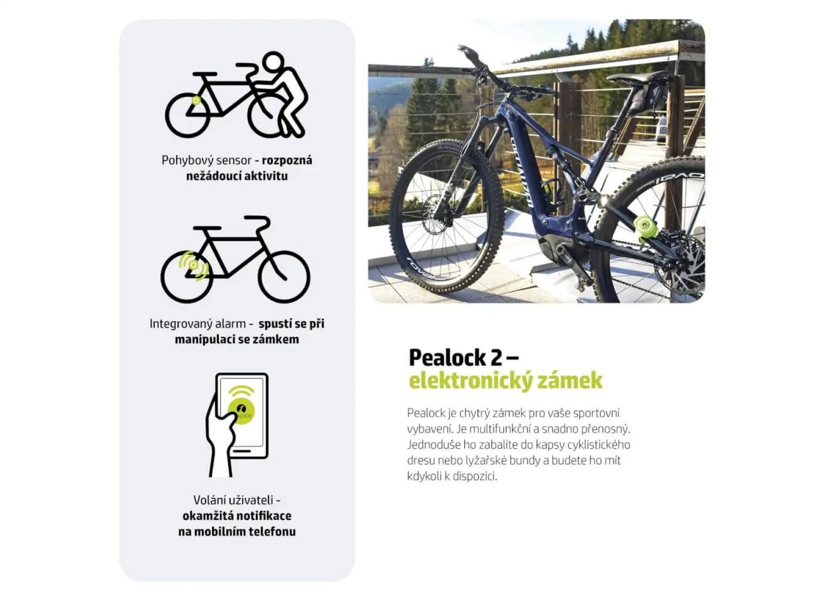 Pealock 2 electronic lock black
