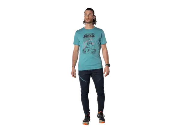 Dynafit 24/7 Artist Series Cotton men's t-shirt Storm blue/Powder Hounding