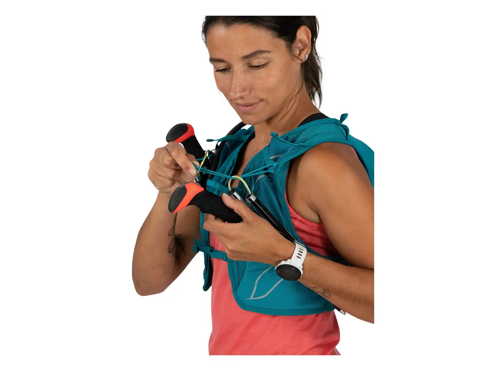Osprey Dyna 6 women's running vest + 2x Hydraulics bottle 0.5 l Kakio/Manuka Pink