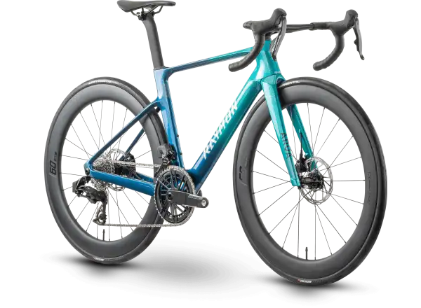 Raymon Arva Evo 24S Force E1 AXS road bike ocean fade/chrome