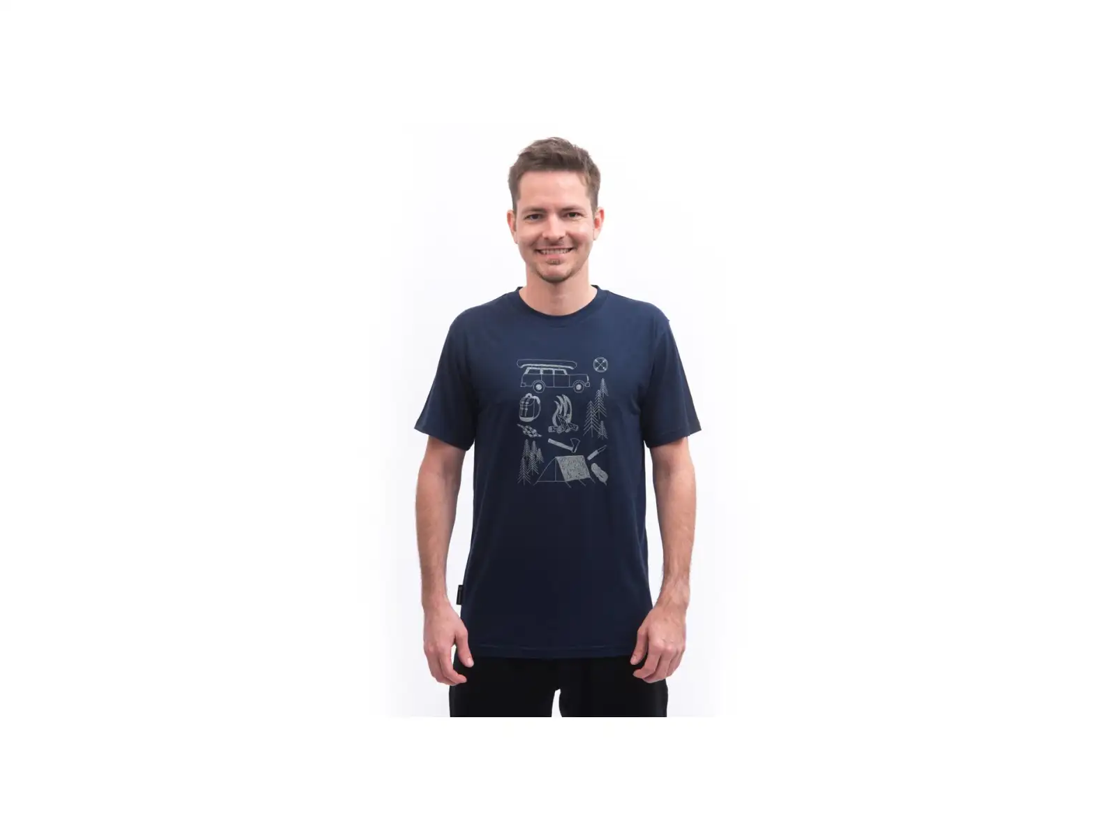 Sensor Merino Active Outside men's T-shirt short sleeve Deep Blue