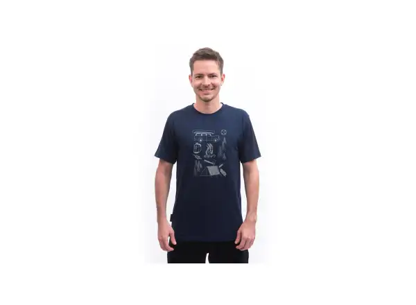 Sensor Merino Active Outside men's T-shirt short sleeve Deep Blue