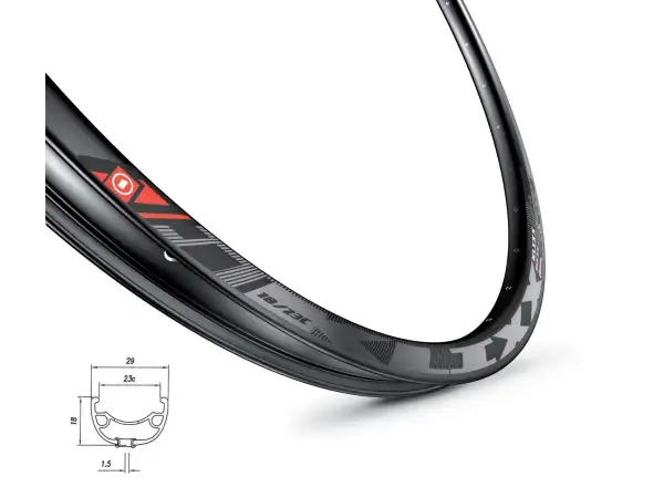 Mach 1 Klixx Disc 26" MTB rim 32 holes black