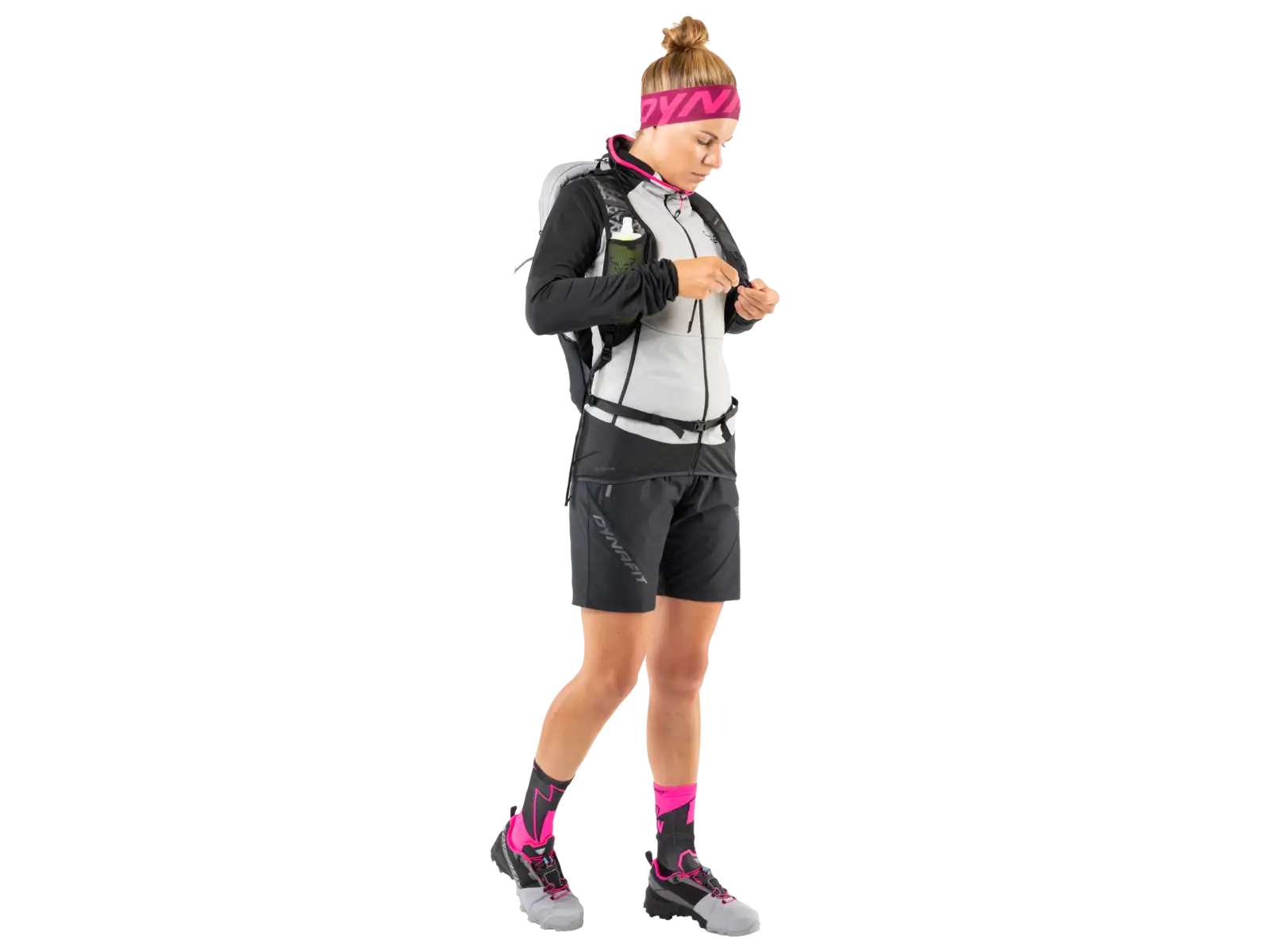 Dynafit No pain No gain sports socks Pink Glo/Black Out