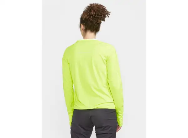 Craft Pro Hypervent Wind women's long sleeve running shirt yellow