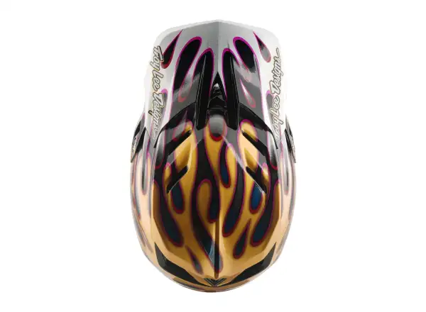 Troy Lee Designs D4 Carbon MIPS helmet Overspray Gold/Black