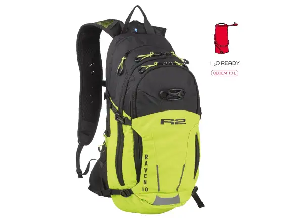 R2 Raven sports backpack lime green/black