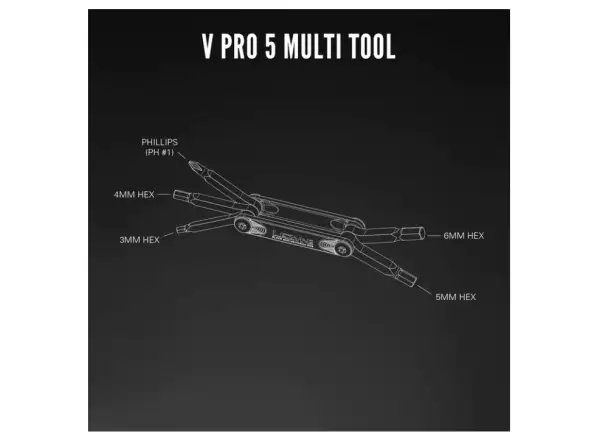 Lezyne V Pro multitool 5 functions Black