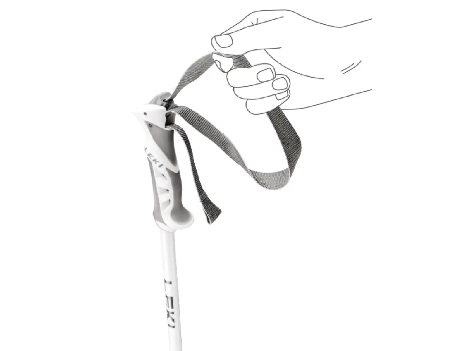 Leki Bliss alpine poles Gunmetal/White/Rosegold