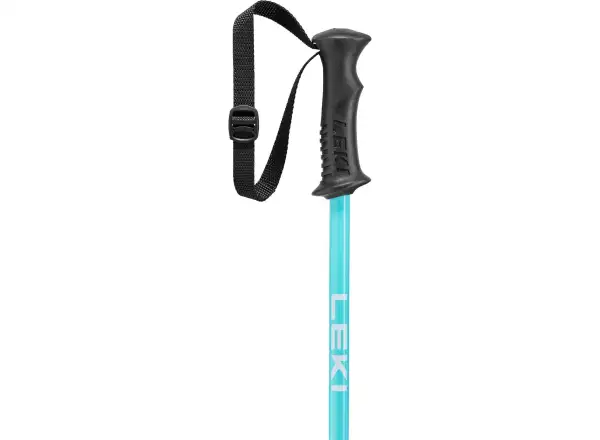 Leki Rider kids downhill poles darkblue-light turquoise-white
