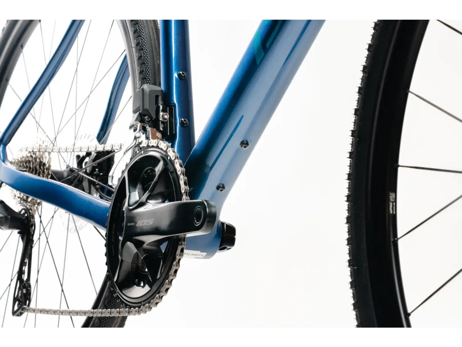 Isaac Kaon 105 Di2 2x12 gravel bike Saphire Blue