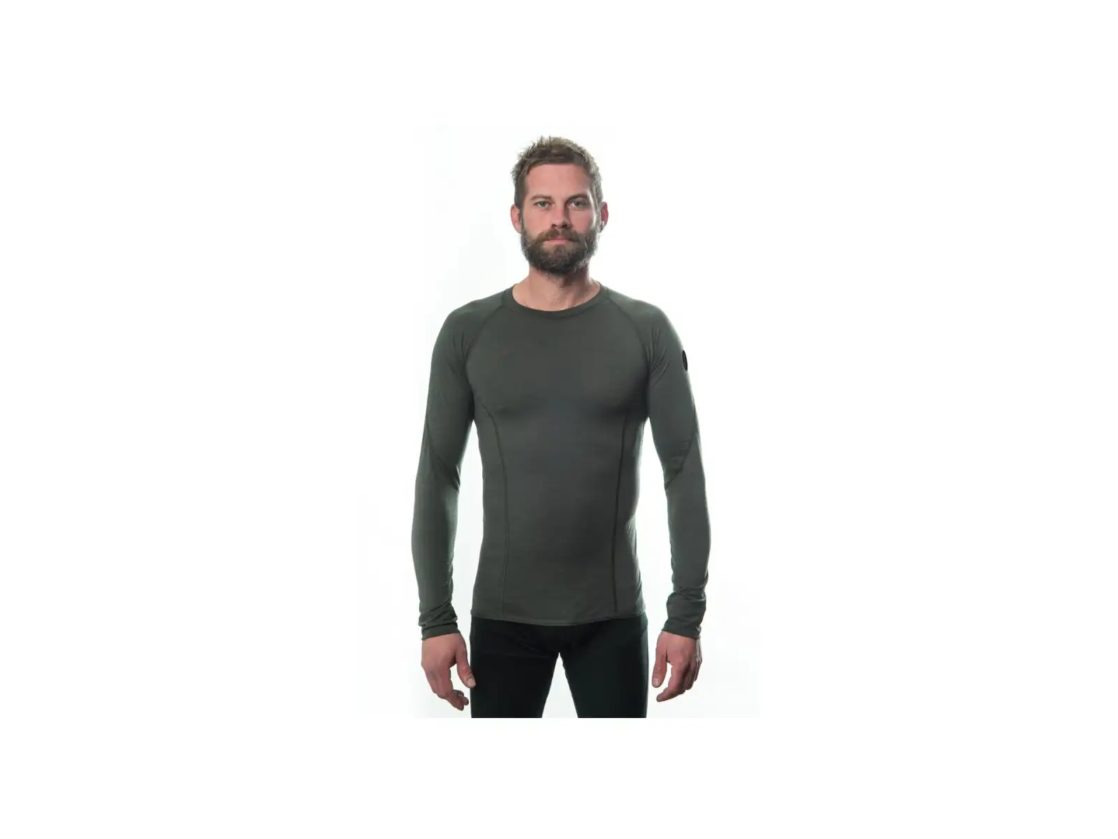 Sensor Merino Air men's shirt long sleeve Olive Green