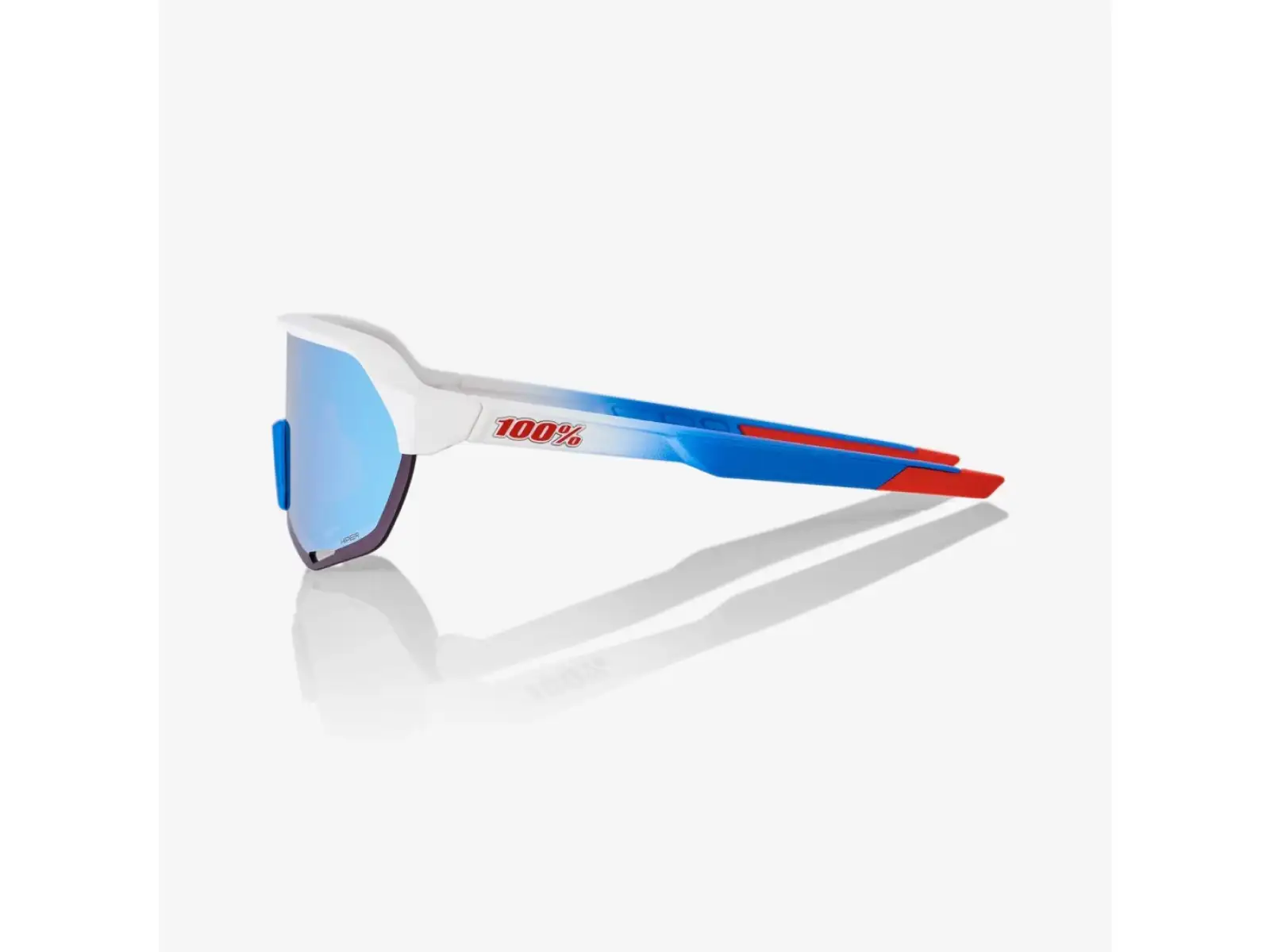 100% S2 Sports TotalEnergies Matte White/Metallic Blue/Blue Multilayer Sunglasses