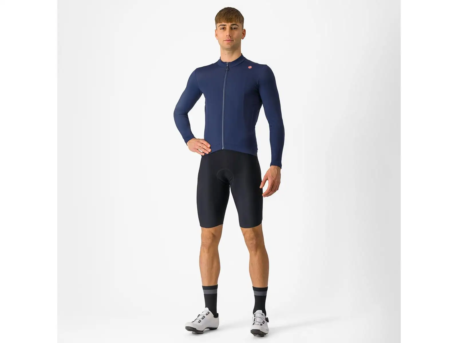 Castelli Espresso Thermal men's jersey Belgian Blue