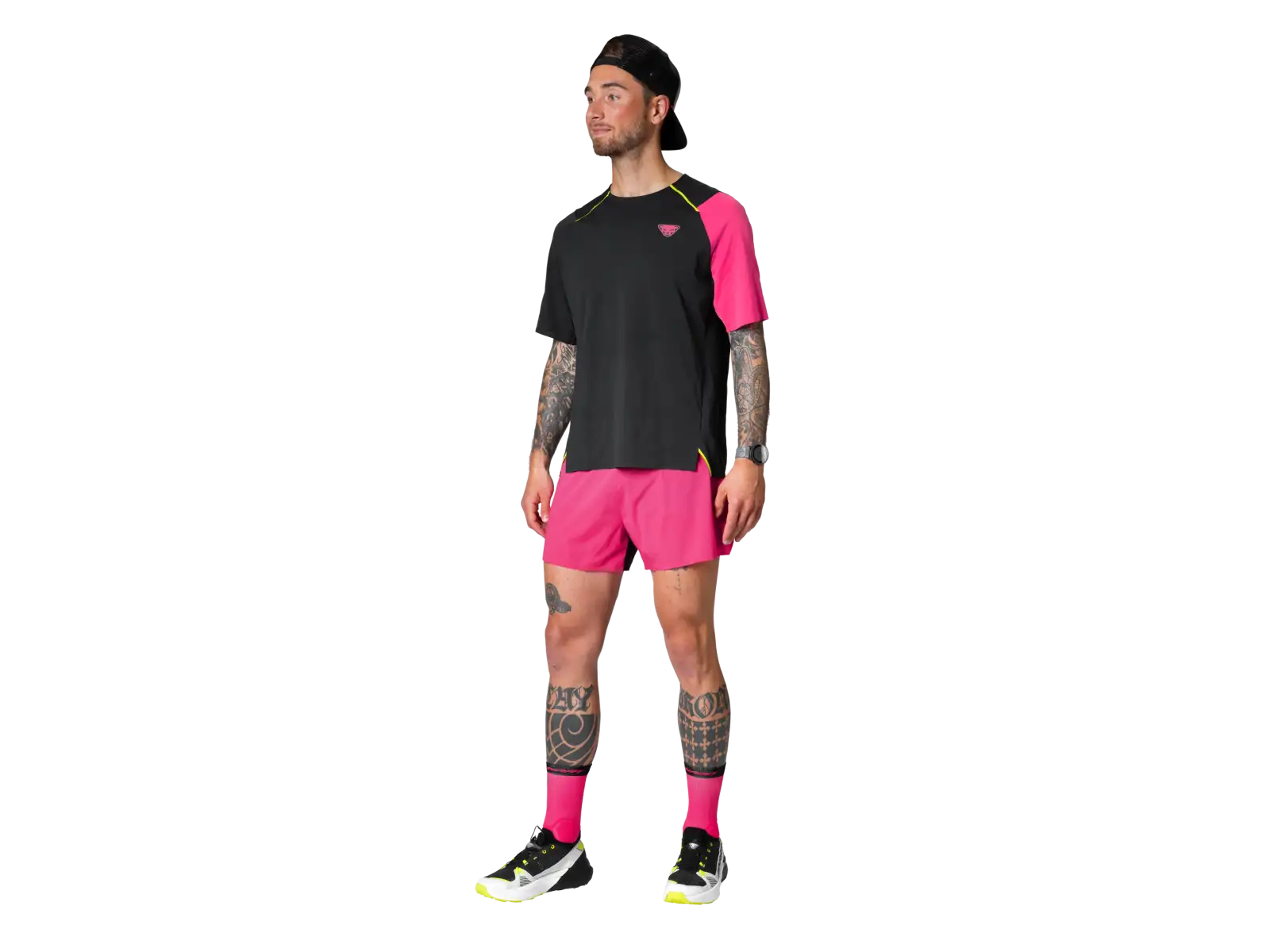 Dynafit DNA men's running shirt short sleeve Pink Glo