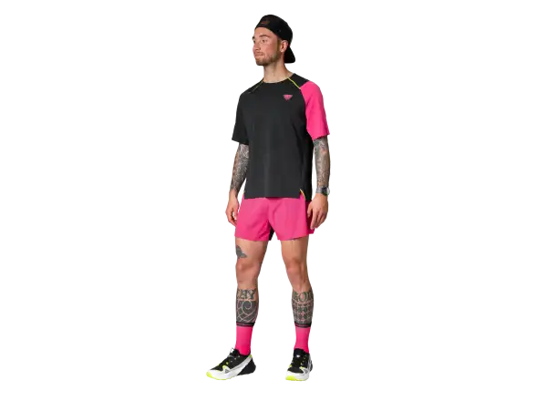 Dynafit DNA men's running shirt short sleeve Pink Glo