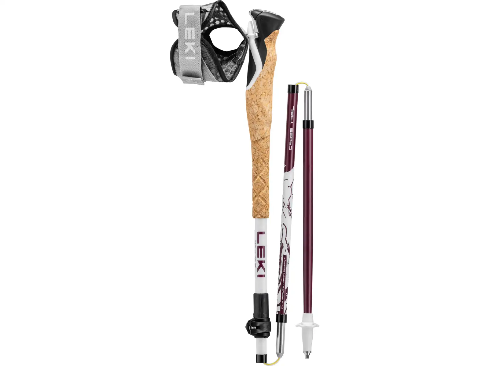 Leki Cross Superlite trekking poles White/Ferra/Black size 100-120 cm