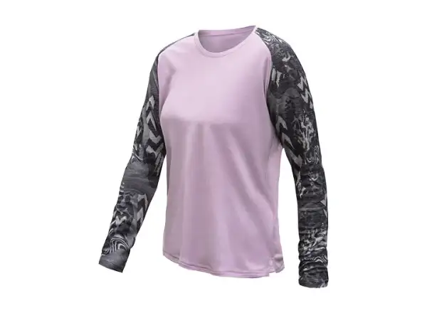 Sensor Merino Blend Impress women's long sleeve shirt Mystic Violet/Zebra