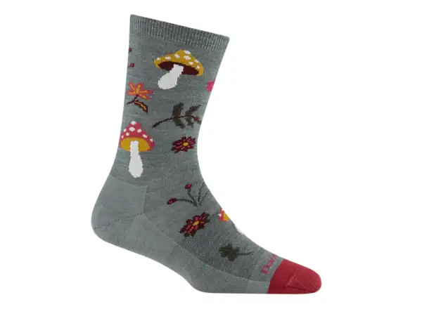 Darn Tough Shroom Bloom Crew Lightweight women's socks Seafoam