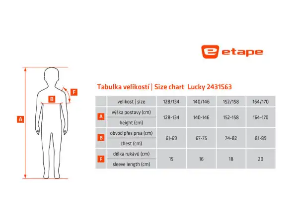 Etape Lucky children's jersey short sleeve yellow fluo/blue