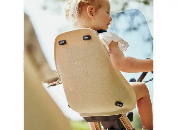 Urban Iki BIO child seat front with stem adapter Oishi Beige/Bincho Black