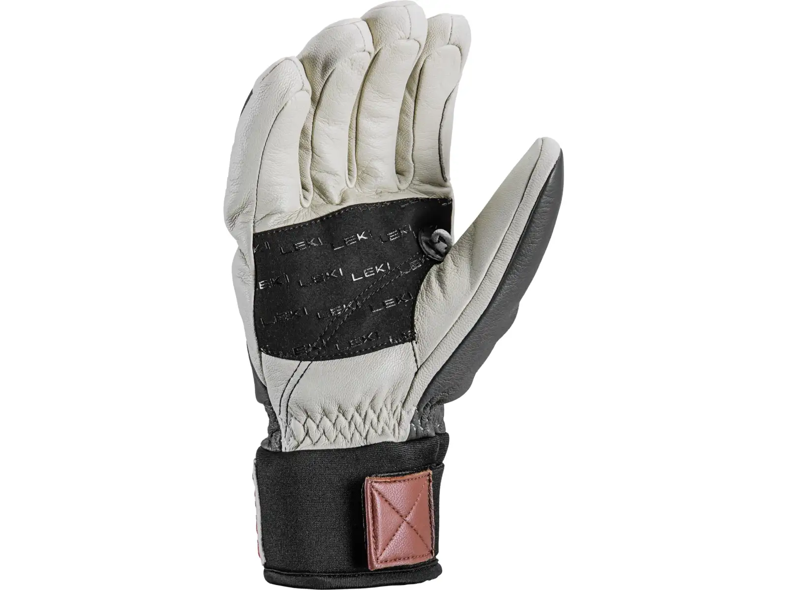 Leki Patrol 3D alpine gloves Graphite/Off White/Maroon