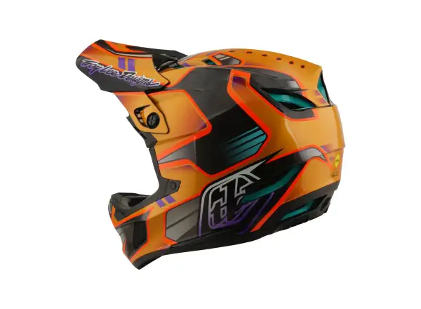 Troy Lee Designs D4 Carbon MIPS helmet Crest Gold