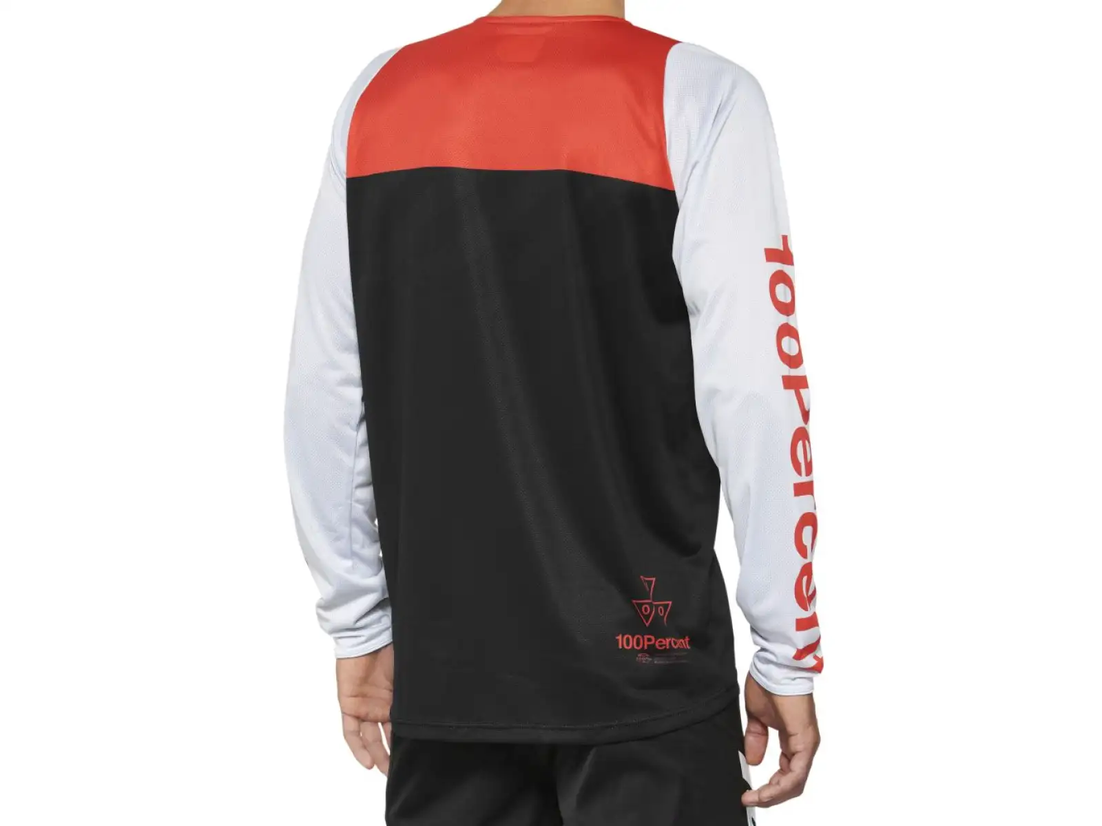 100% R-Core Long Sleeve Jersey Men Black/Racer Red
