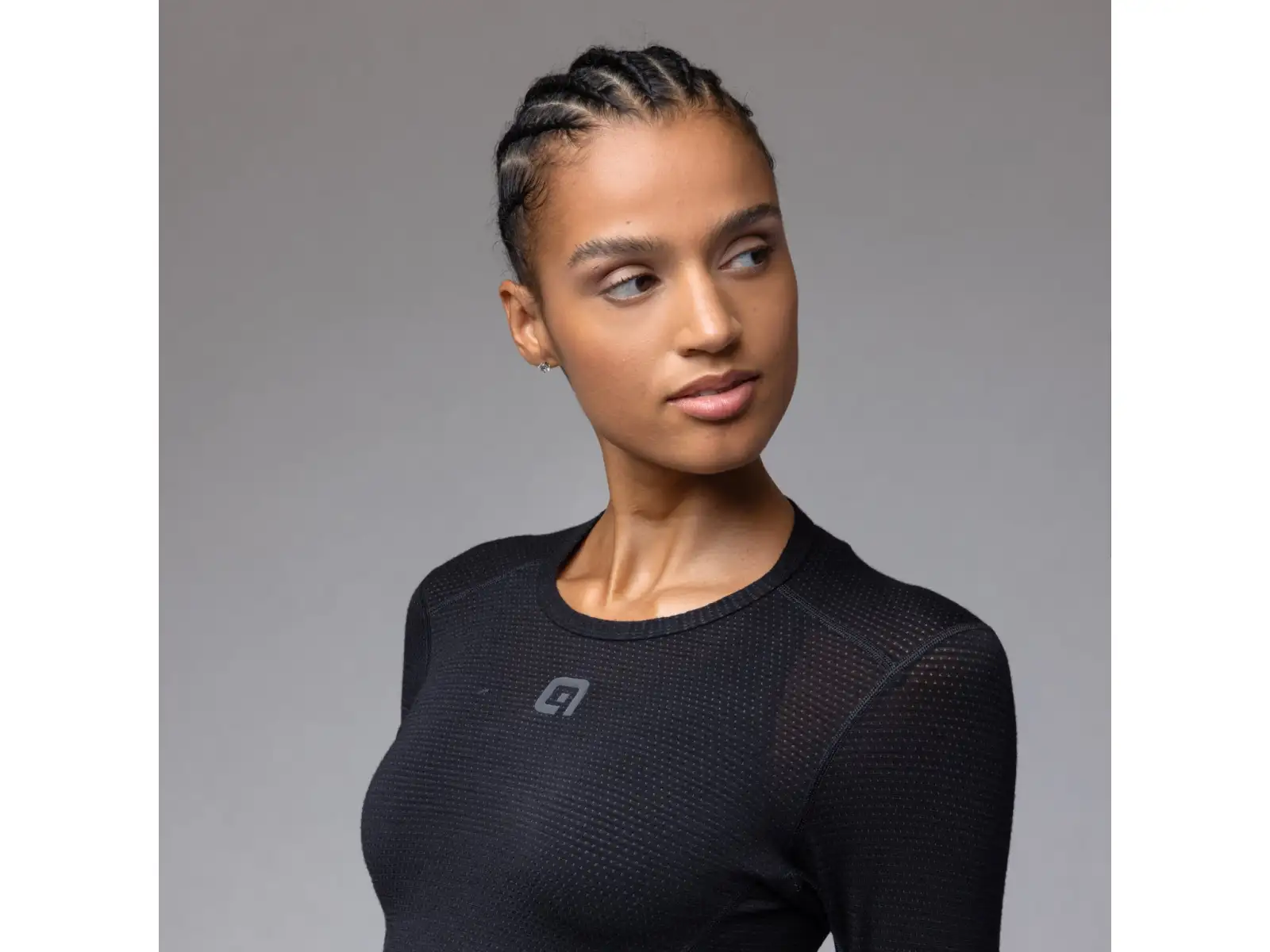 Alé Intimo Merino women's base layer shirt long sleeve Black