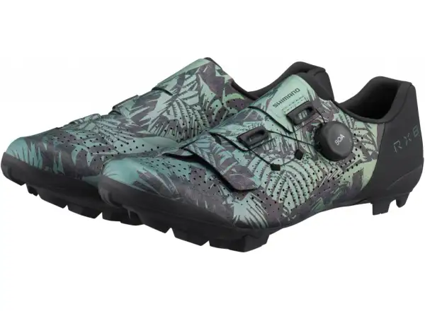 Shimano SH-RX801 men's gravel shoes Tropical Leaves