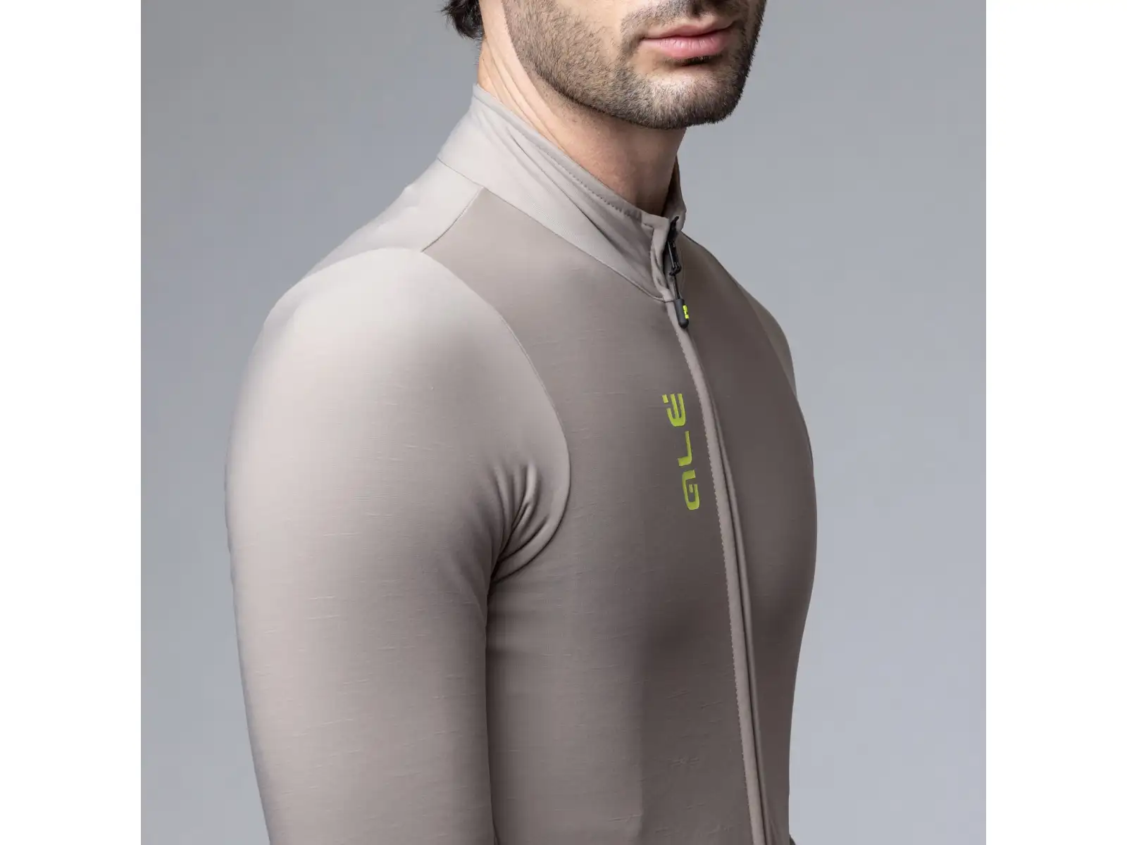 Alé Pragma Fondo 3.0 men's insulated jersey long sleeve Rope Grey