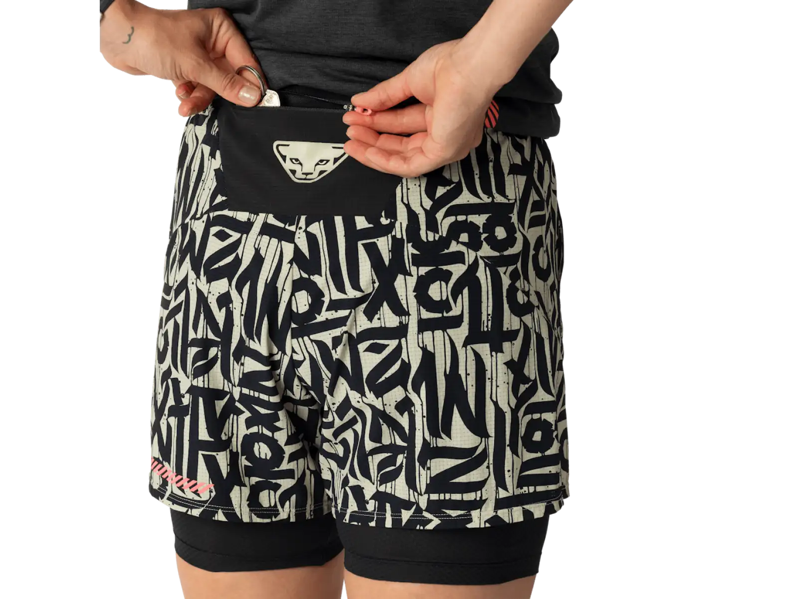 Dynafit Trail 2in1 women's running shorts Overcast
