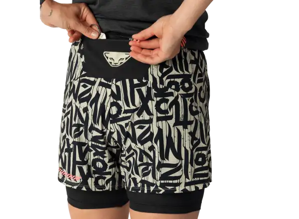 Dynafit Trail 2in1 women's running shorts Overcast