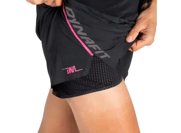 Dynafit DNA Split 2v1 women's racing running shorts Black Out/0520