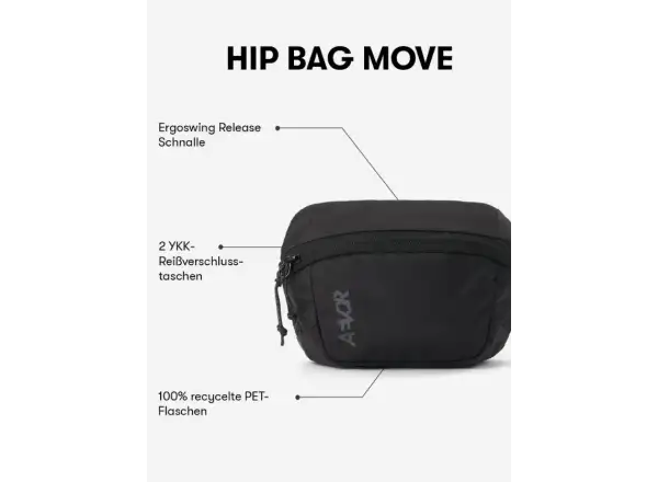 Aevor Hip Bag Move 1,5L shoulder bag/waist bag Black