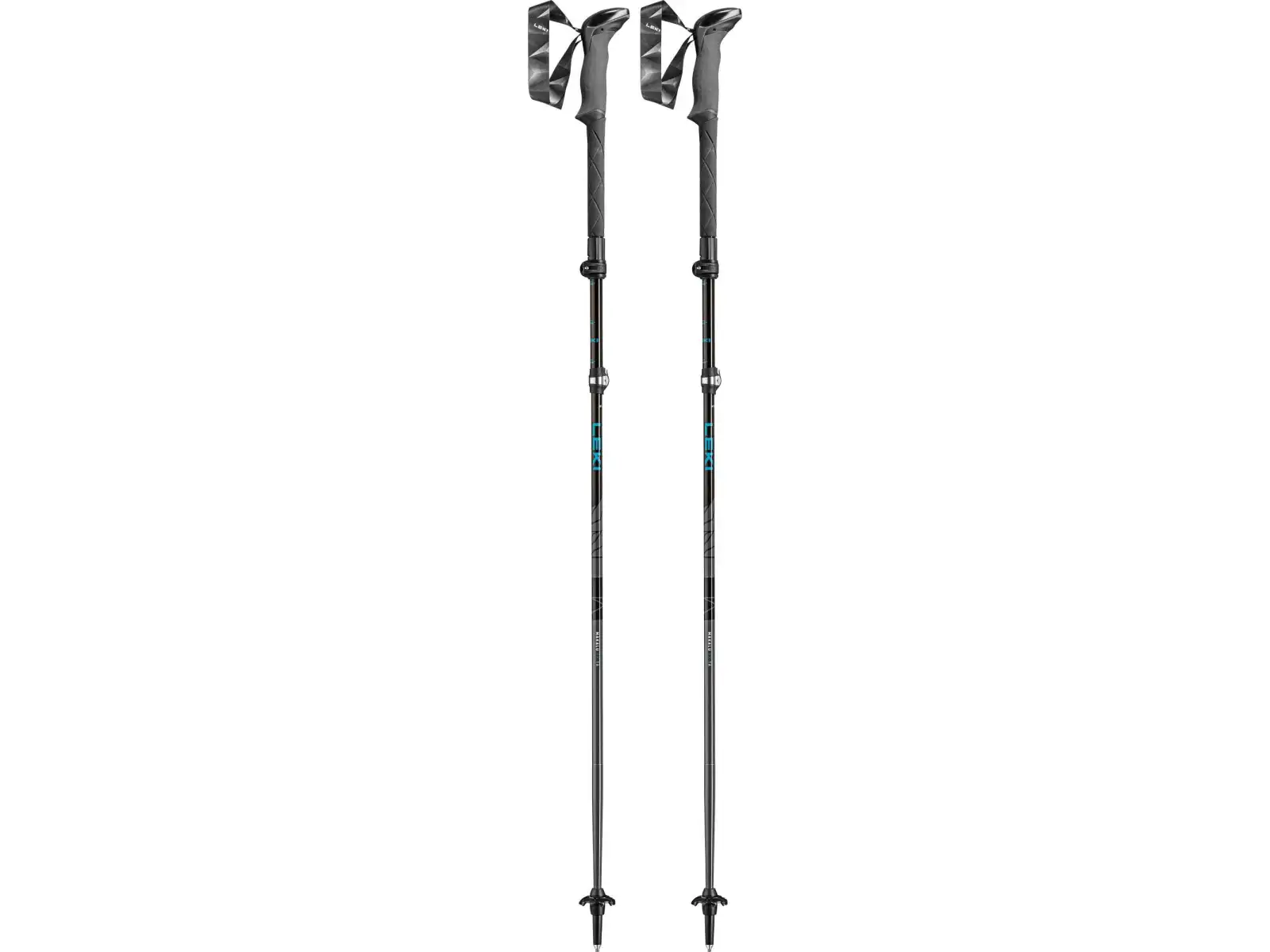 Leki Makalu FX trekking poles Petrol/Black/Silver size 110-130 cm
