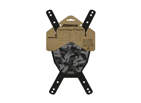 All Mountain Style Number Plate Camo/Black