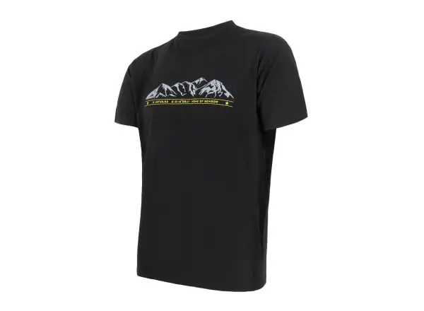 Sensor Merino Active Pt Mountains men's t-shirt short sleeve Black