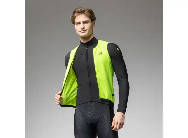 Alé PR-E Thermo 2.0 men's cycling vest Fluo Yellow