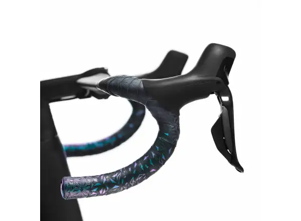 Supacaz Super Sticky Kush Star Fade handlebar tape Oil Slick/Oil Slick plugs