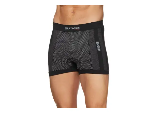 SIXS BOX2 functional boxers with pad carbon black